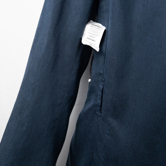 NWT Aritzia Babaton Maximo Pure Indigo Navy Blue Cape Jacket Trench Coat Small - Picture 2 of 9